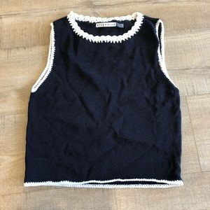 Alice & Olivia black/white shell